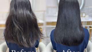 【茨木市｜〜縮毛矯正＋カット＋プレミアム髪質改善TR〜】