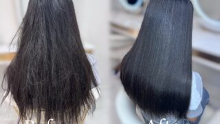 【茨木市｜〜うる艶ロング★縮毛矯正×カット×TR～】